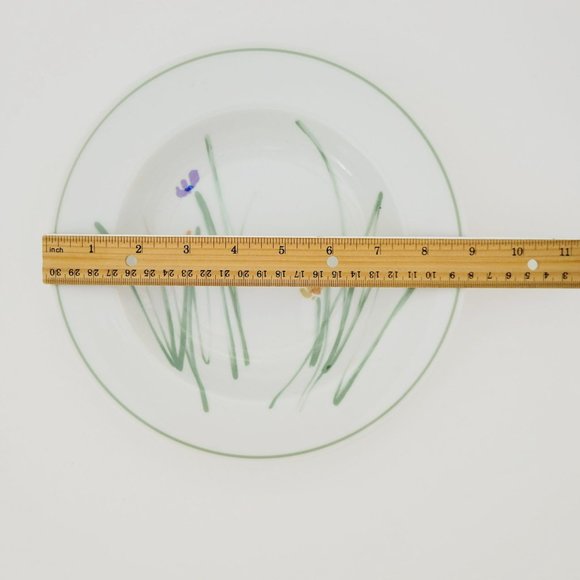 Mikasa Sketch Book Large Rim Soup Bowls (2) Summer Wild Flower, Japan c.1980s - Picture 8 of 10